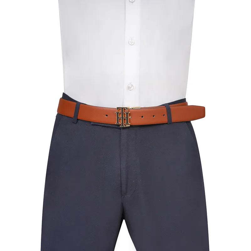 Tommy Hilfiger Melrose Reversible Formal Belt Extra Large - Tan And Navy