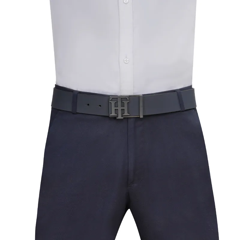 Tommy Hilfiger Simsbury Reversible Casual Belt Medium - Navy And Brown