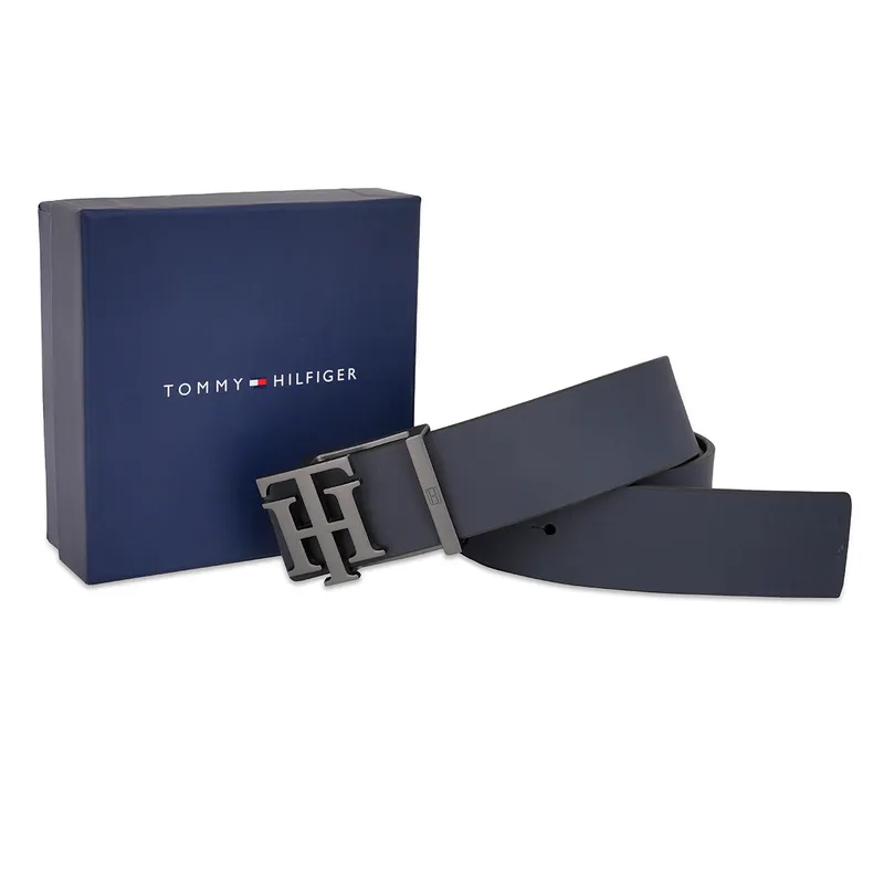 Tommy Hilfiger Simsbury Reversible Casual Belt Extra Large - Navy And Brown