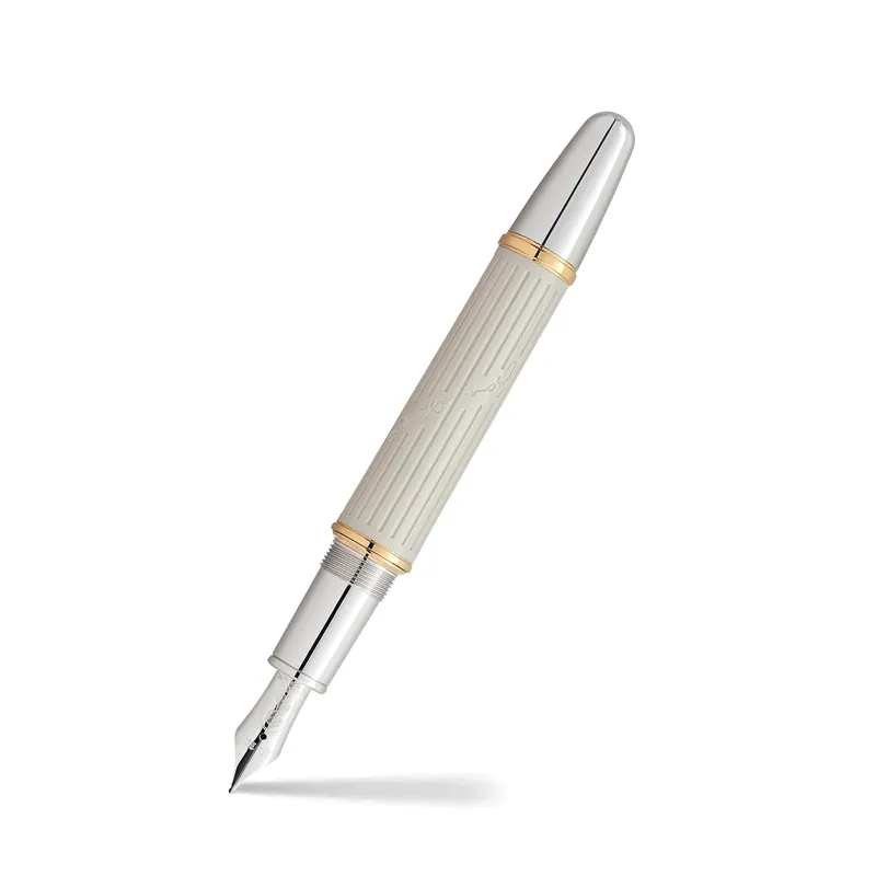 Montblanc 130672 The Writers Edition Jane Austen Fountain Pen (18k Medium) - Blue Jean with Gold trims