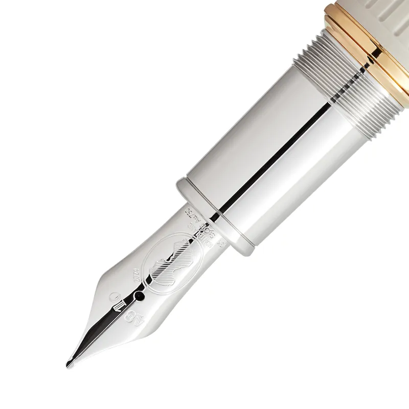 Montblanc 130672 The Writers Edition Jane Austen Fountain Pen (18k Medium) - Blue Jean with Gold trims