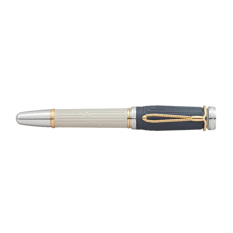 Montblanc 130672 The Writers Edition Jane Austen Fountain Pen (18k Medium) - Blue Jean with Gold trims