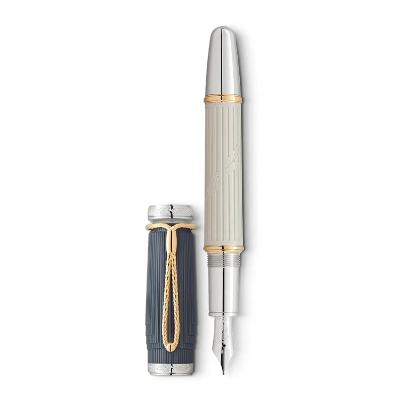 Montblanc 130672 The Writers Edition Jane Austen Fountain Pen (18k Medium) - Blue Jean with Gold trims