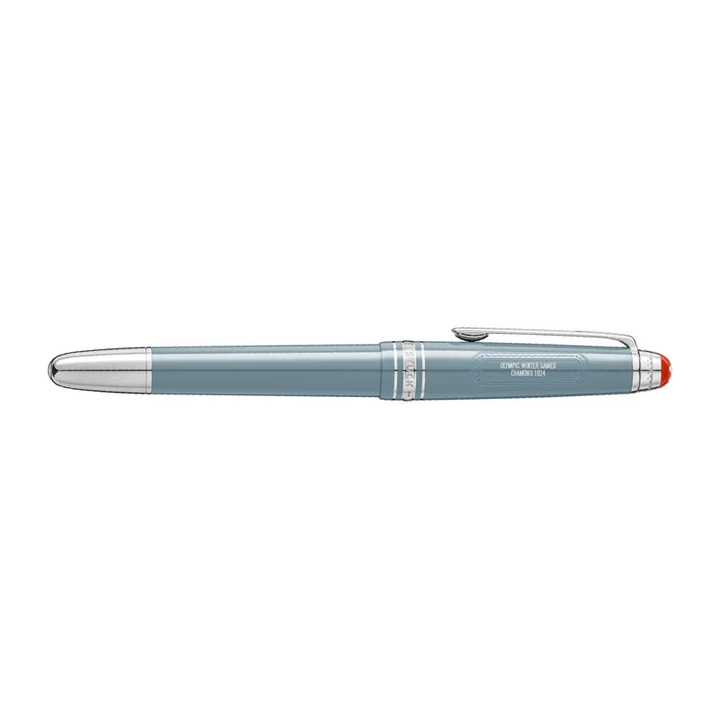Montblanc 131363 MeisterstÃ¼ck The Olympic Heritage Collection Chamonix 1924 Classic Fountain Pen (14K Medium) - Grey With Platinum Trims