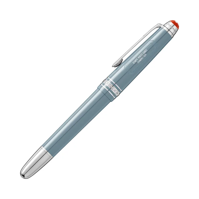 Montblanc 131363 MeisterstÃ¼ck The Olympic Heritage Collection Chamonix 1924 Classic Fountain Pen (14K Medium) - Grey With Platinum Trims