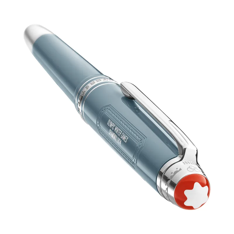 Montblanc 131363 MeisterstÃ¼ck The Olympic Heritage Collection Chamonix 1924 Classic Fountain Pen (14K Medium) - Grey With Platinum Trims