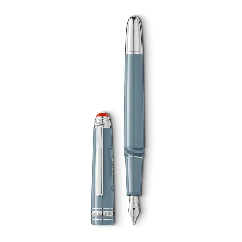 Montblanc 131363 MeisterstÃ¼ck The Olympic Heritage Collection Chamonix 1924 Classic Fountain Pen (14K Medium) - Grey With Platinum Trims
