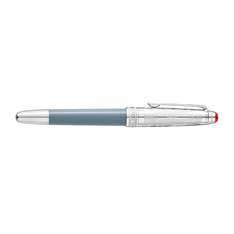 Montblanc 131367 MeisterstÃ¼ck The Olympic Heritage Collection Chamonix 1924 Doue Fountain Pen (18K Medium) - Grey With Platinum Trims