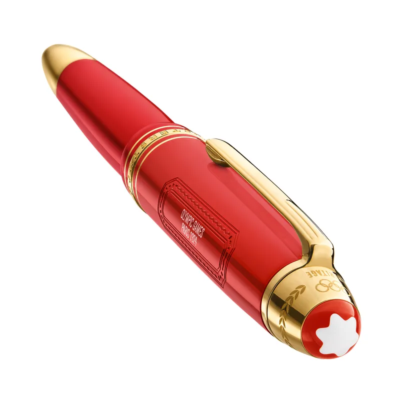 Montblanc 131360 Meisterstuck The Olympic Heritage Collection Paris 1924 Legrand Rollerball Pen - Red With Gold Trims