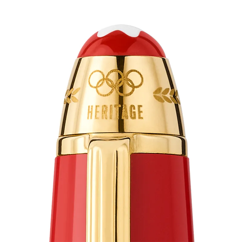 Montblanc 131360 Meisterstuck The Olympic Heritage Collection Paris 1924 Legrand Rollerball Pen - Red With Gold Trims