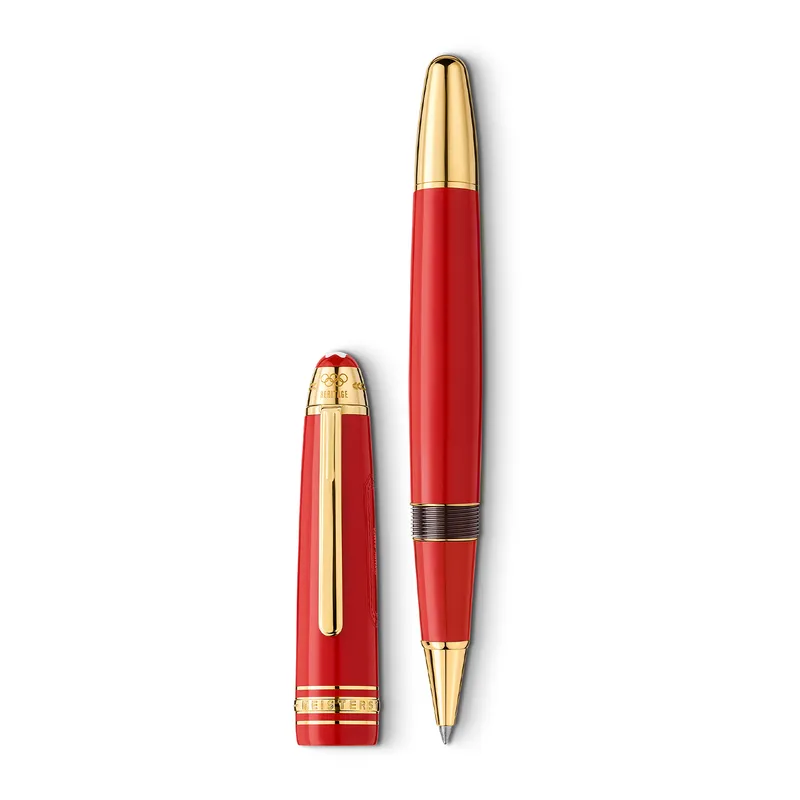 Montblanc 131360 Meisterstuck The Olympic Heritage Collection Paris 1924 Legrand Rollerball Pen - Red With Gold Trims