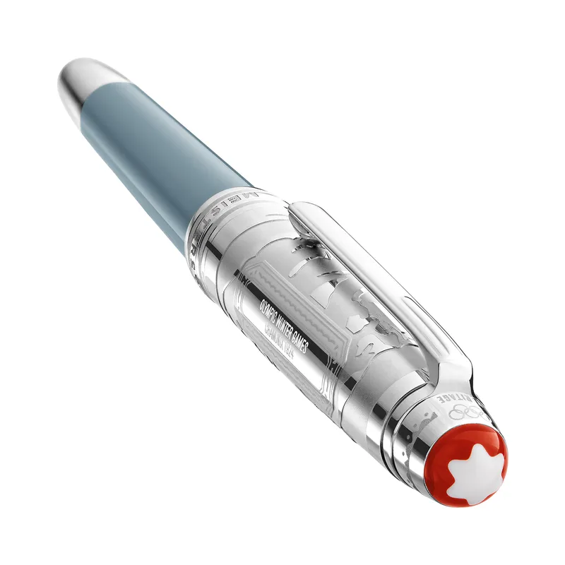 Montblanc 131368 Meisterstuck The Olympic Heritage Collection Chamonix 1924 Doue Classic Rollerball Pen - Grey with Platinum trims