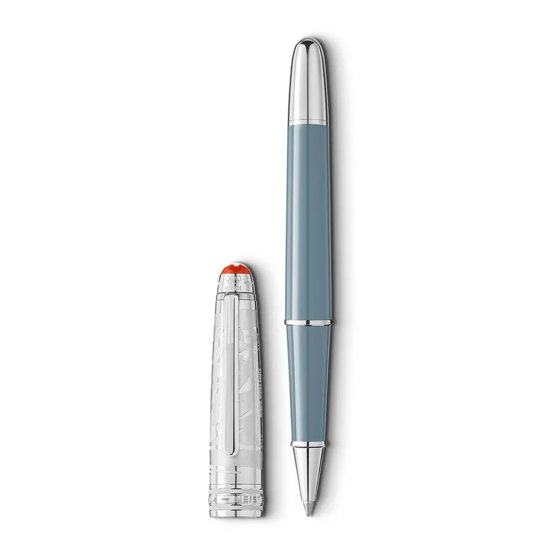 Montblanc 131368 Meisterstuck The Olympic Heritage Collection Chamonix 1924 Doue Classic Rollerball Pen - Grey with Platinum trims