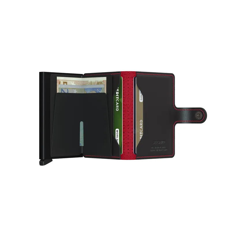 Secrid Miniwallet Perforated Black-Red