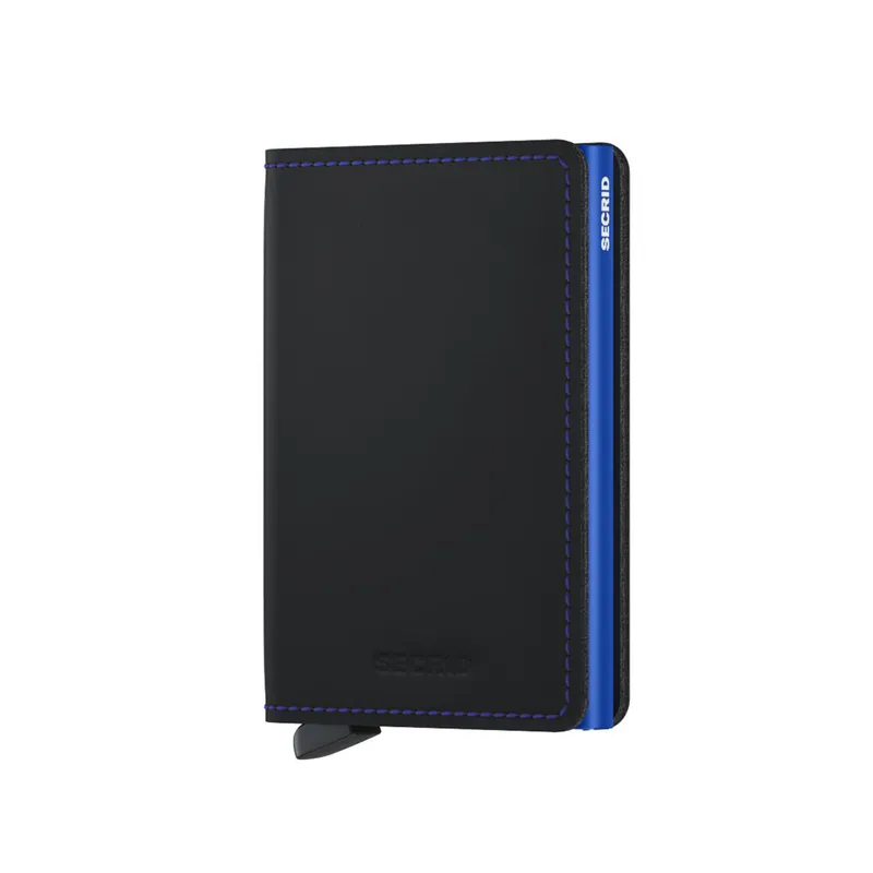 Secrid Slimwallet Matte Black & Blue