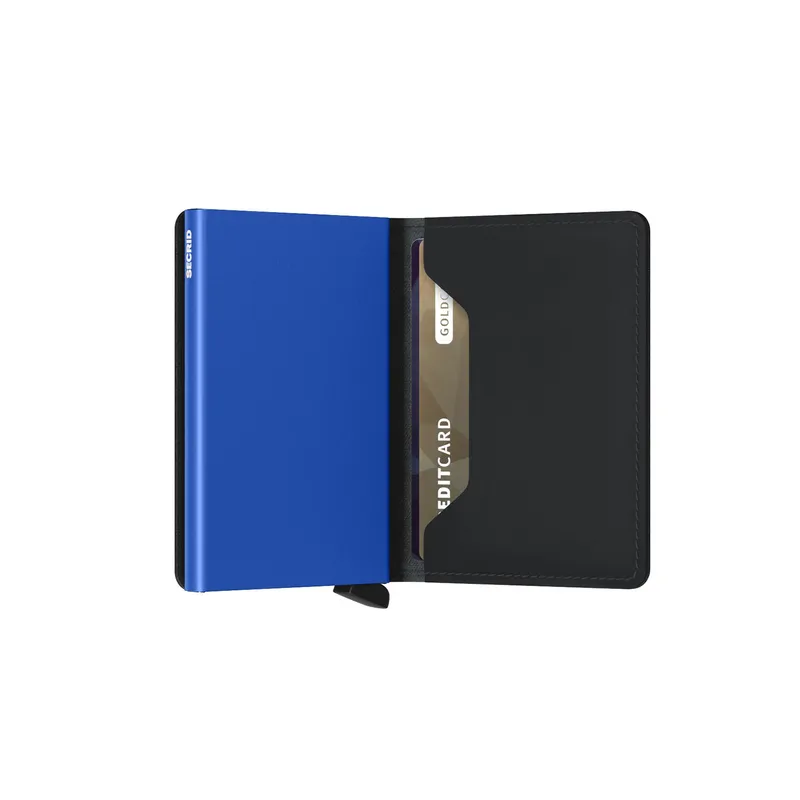 Secrid Slimwallet Matte Black & Blue