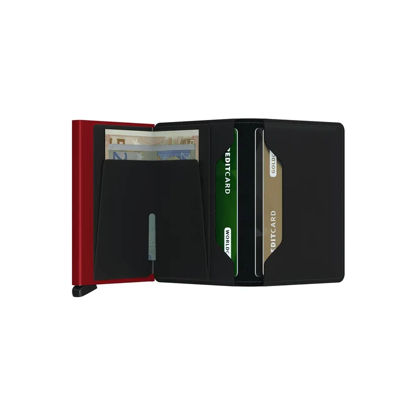 Secrid Slimwallet Matte Black & Red