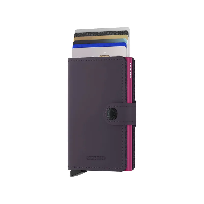 Secrid Miniwallet Matte Dark Purple-Fuchsia