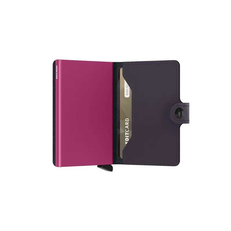 Secrid Miniwallet Matte Dark Purple-Fuchsia