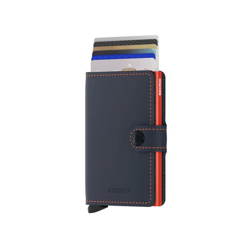 Secrid Miniwallet Matte Night Blue & Orange