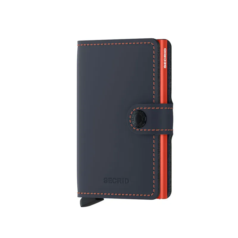 Secrid Miniwallet Matte Night Blue & Orange