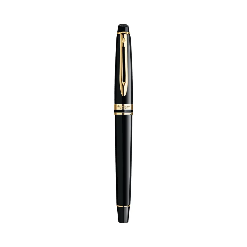 Waterman Expert Black Gold Trim Rollerball Pen