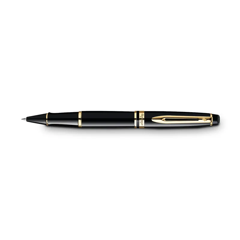 Waterman Expert Black Gold Trim Rollerball Pen