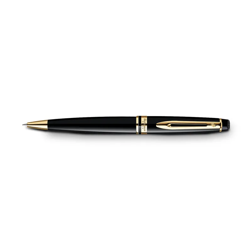 Waterman Expert Black Gold Trim Ballpoint Pen
