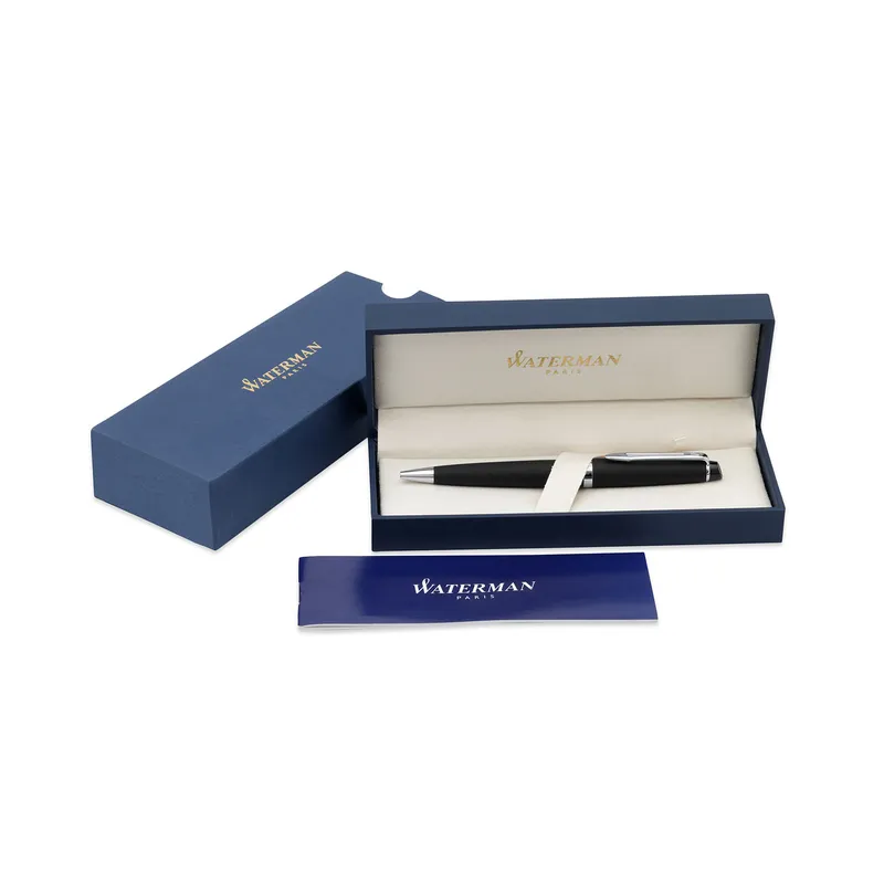 Waterman Expert Matte Black Chrome Trim Ballpoint Pen