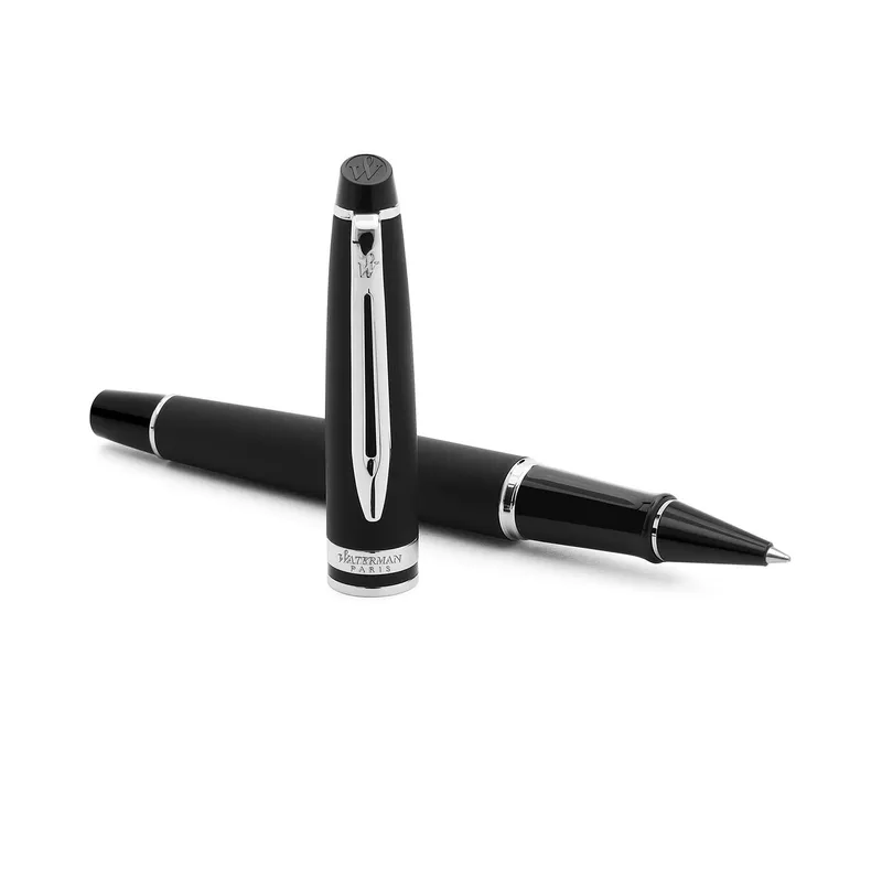 Waterman Expert Matte Black Chrome Trim Rollerball Pen