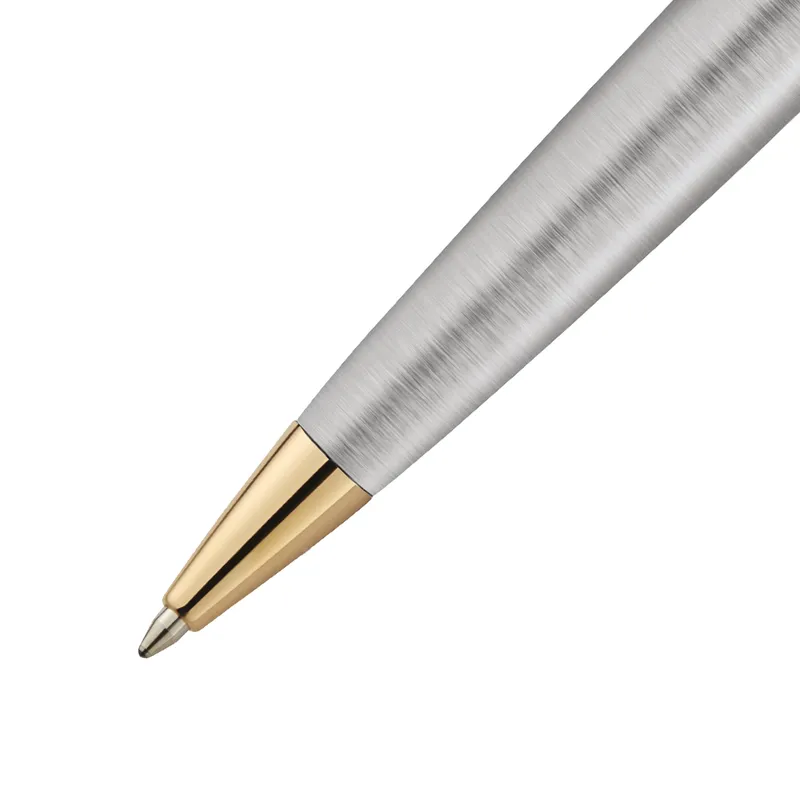 Waterman Expert Stainless Steel Gold Trim Ballpoint Pen