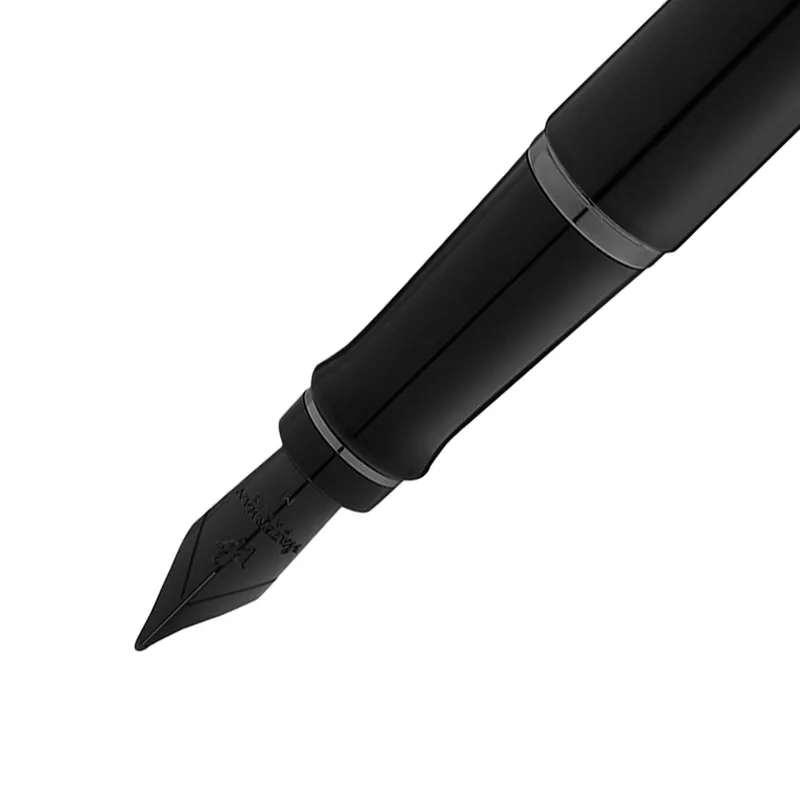 Waterman Expert Metallic Black Ruthenium Trims Fountain Pen - Medium