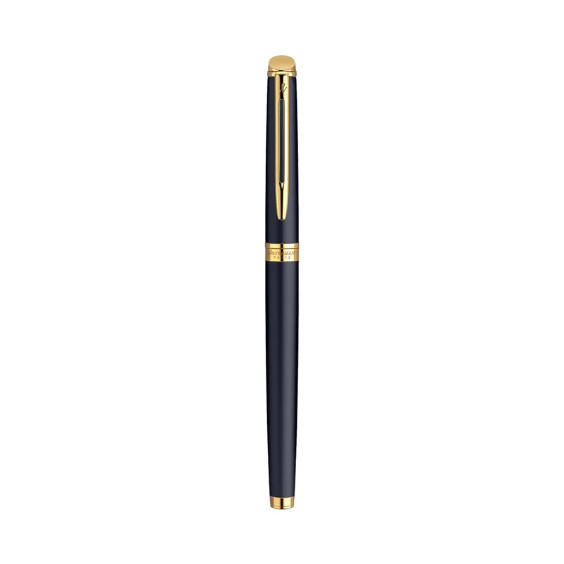 Waterman Hemisphere Matte Black Gold Trim Fountain Pen - Medium