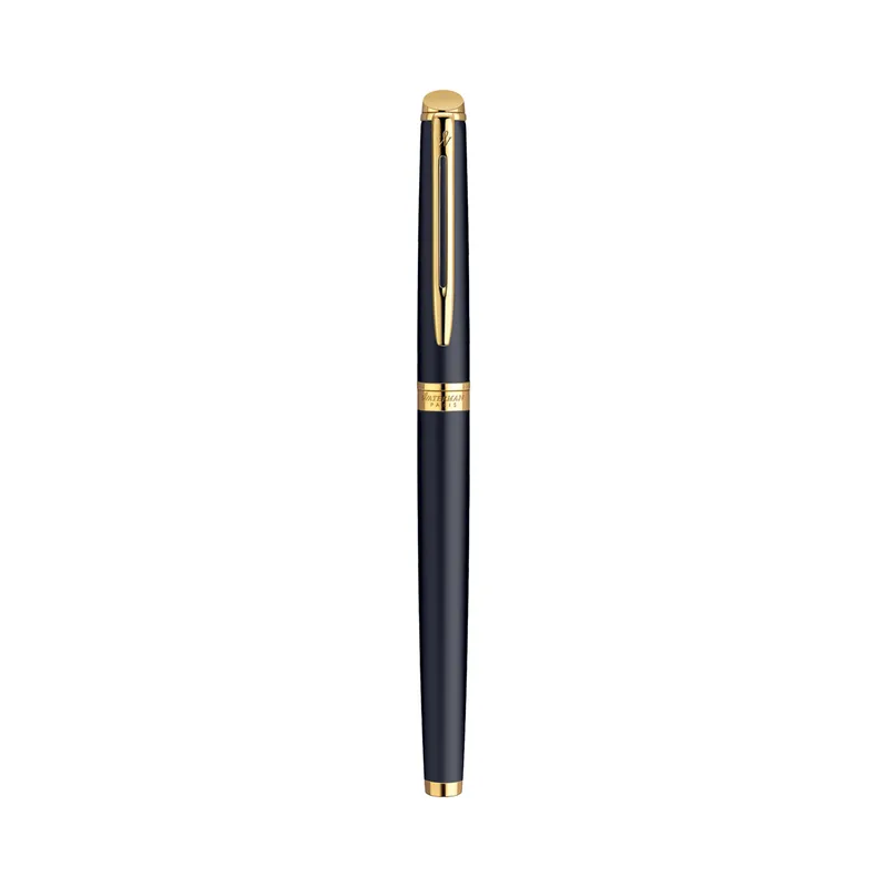 Waterman Hemisphere Matte Black Gold Trim Rollerball Pen