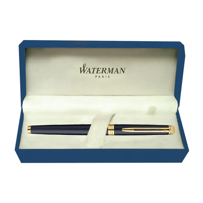 Waterman Hemisphere Matte Black Gold Trim Rollerball Pen