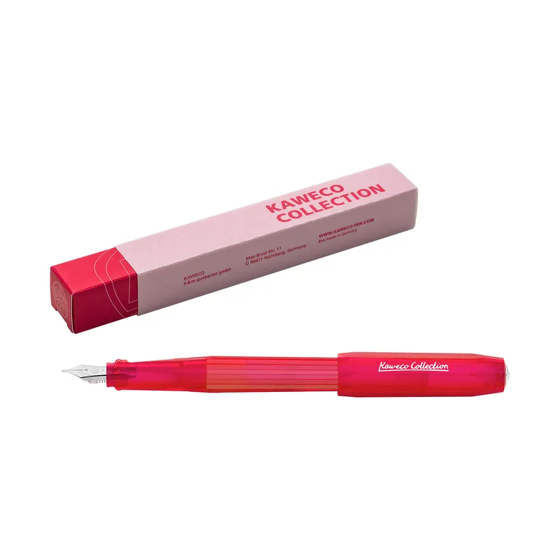 Kaweco Collection Fountain Pen Perkeo Infrared with Silver Trims - Medium