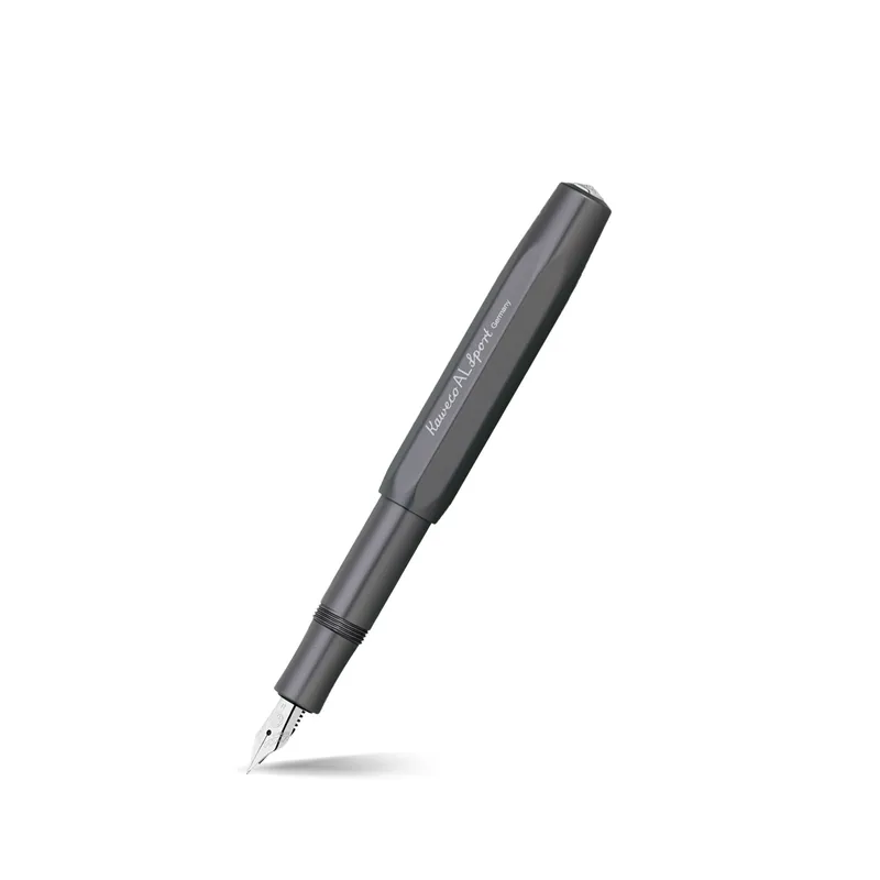 Kaweco Al Sport Fountain Pen Anthracite with Silver Trims - Medium