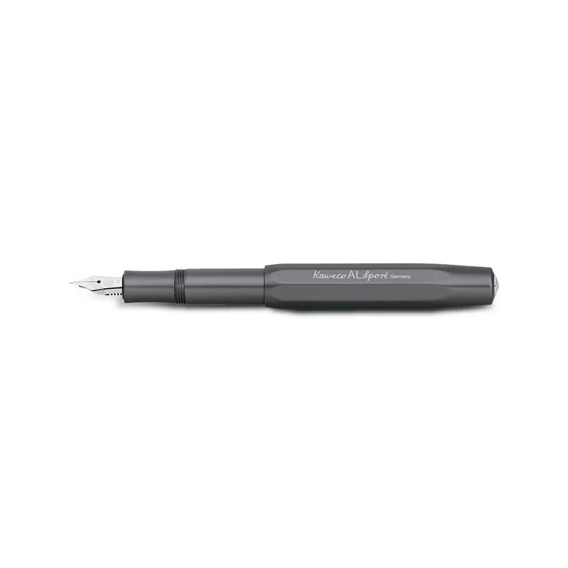 Kaweco Al Sport Fountain Pen Anthracite with Silver Trims - Medium