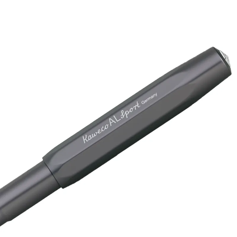 Kaweco Al Sport Fountain Pen Anthracite with Silver Trims - Medium