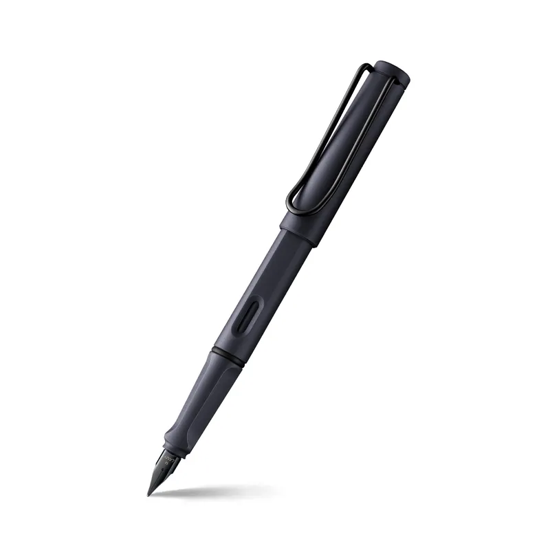 Lamy Safari Steel Black Fountain Pen Fine - Special Edition