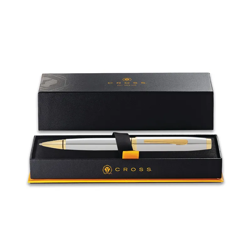 Cross Coventry Chrome Ballpoint Pen with Gold Trims