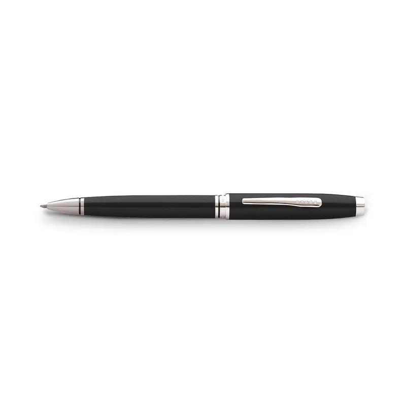 Cross Coventry Black Lacquer Ballpoint Pen with Chrome Trims