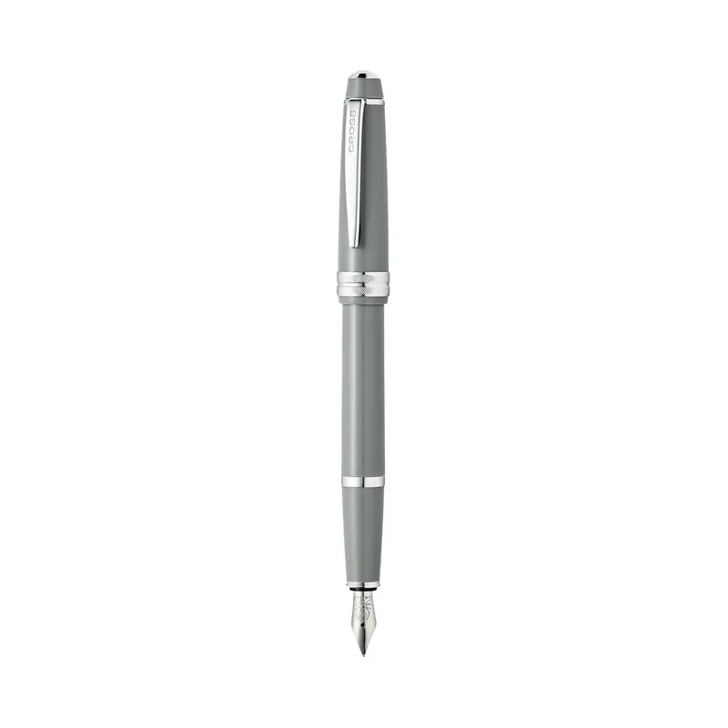 Cross Bailey Light Gray Fountain Pen with Chrome Trims - Fine
