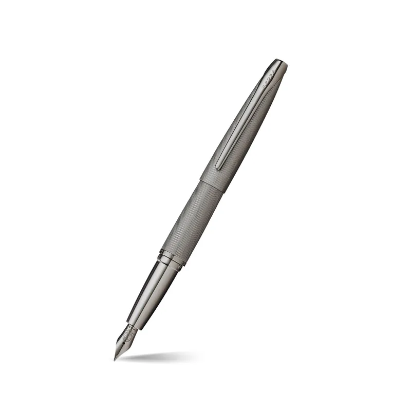 Cross ATX Titanium Grey Fountain Pen with Polished Dark Grey Trims - Fine