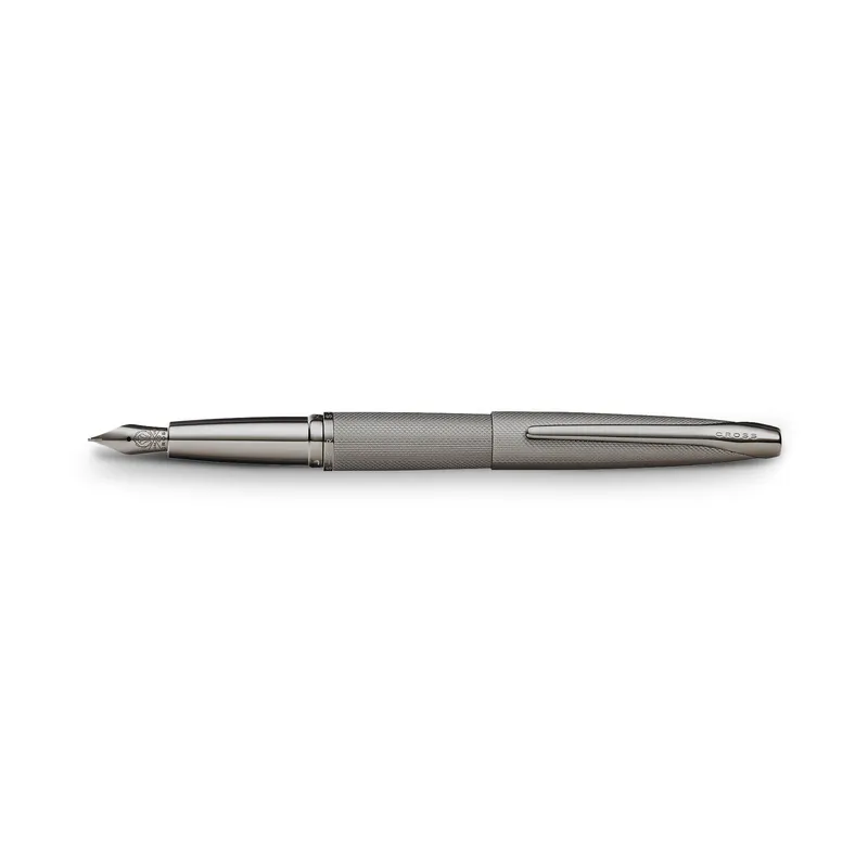 Cross ATX Titanium Grey Fountain Pen with Polished Dark Grey Trims - Fine