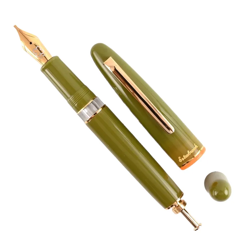 Esterbrook Back to the Land Estie Quirky Leaf Piston Fountain Pen with Gold Trims - Fine