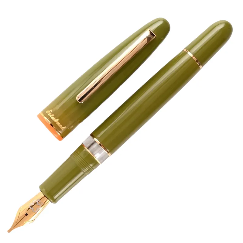 Esterbrook Back to the Land Estie Quirky Leaf Piston Fountain Pen with Gold Trims - Medium