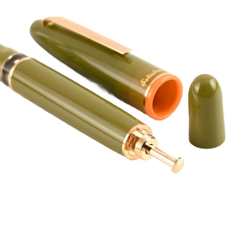 Esterbrook Back to the Land Estie Quirky Leaf Piston Fountain Pen with Gold Trims - Medium