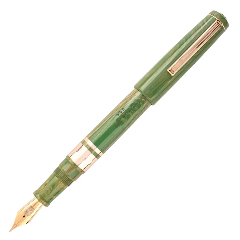 Esterbrook Model J Ebonite Lotus Green Fountain Pen with Gold Trims - Medium