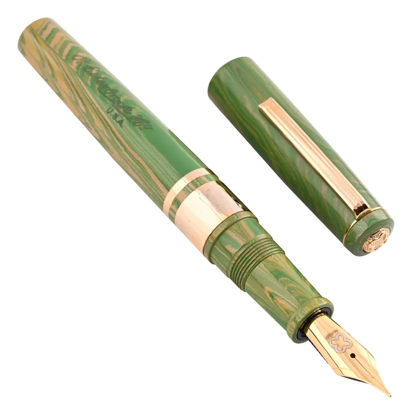 Esterbrook Model J Ebonite Lotus Green Fountain Pen with Gold Trims - Medium
